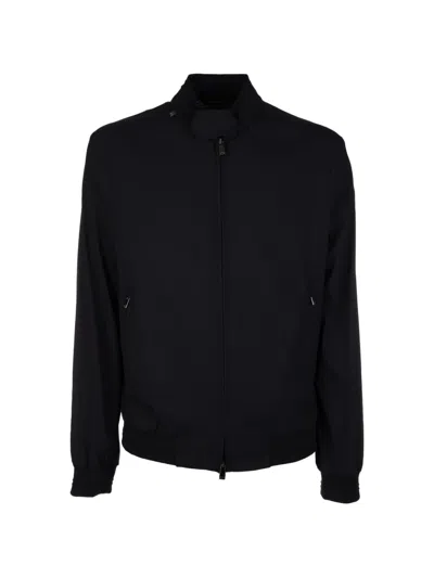 Corneliani Zip-up Jacket In Black