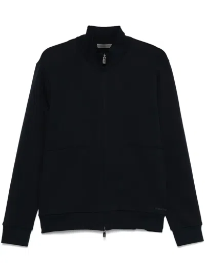 Corneliani Zip-up Sweatshirt In 蓝色
