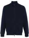 Corneliani Zip-up Sweatshirt In Blue