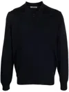 Corneliani Short-zip Virgin Wool Jumper In Blau