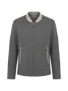 Corneliani Zip-up Bomber Jacket In Gray