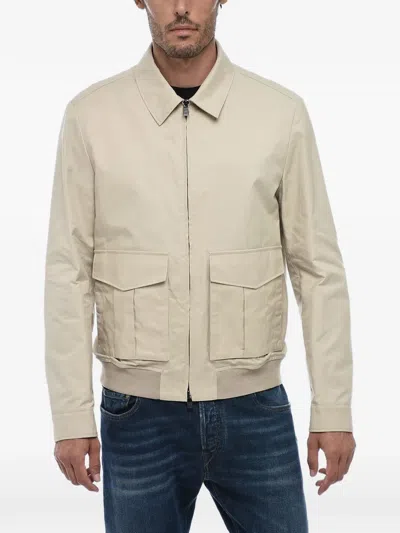 Corneliani Zip-up Flap-pocket Shirt Jacket In Animal Print