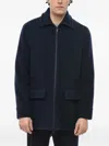 Corneliani Zip-up Four-pocket Coat In Blue