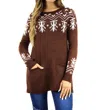 Corner 123 Abstract Designed Christmas Sweater In Brown In Brown