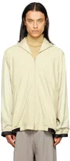 Cornerstone Beige Paneled Jacket In Lemon Grass