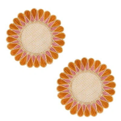 Coro Cora Drops Placemat In Orange