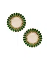 Coro Cora Drops Placemat - Set Of 2 In Green