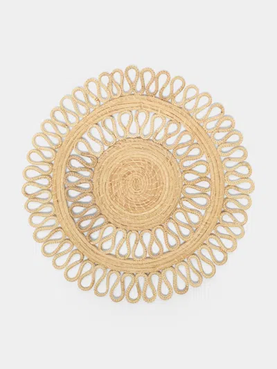 Coro Cora Magnolia Dos Handwoven Iraca Palm Placemats (set Of 4) In Brown