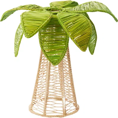 Coro Cora Palm Tree Candle Holder In Green