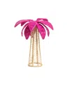 Coro Cora Palm Tree Candle Holder In Pink