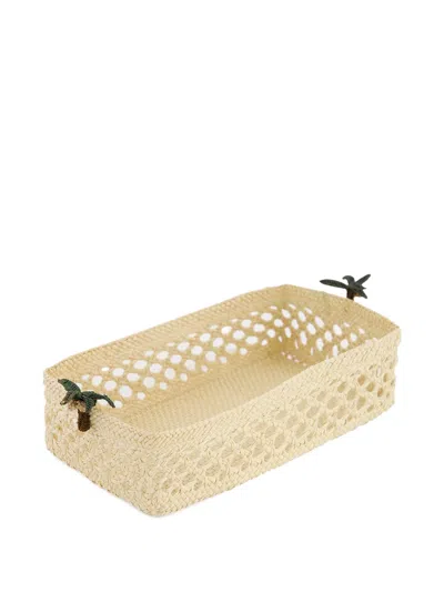 Coro Cora Palms Fibre Bread Basket In Neutral