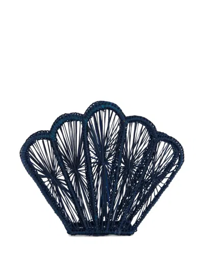Coro Cora Shell Napkin Holder In Blue