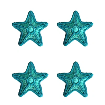 Coro Cora Starfish 3d Napkin Ring In Blue