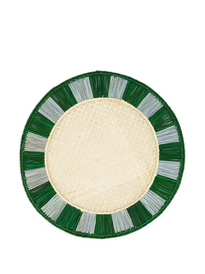 Coro Cora Twisted Round Placemat In Green