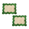 Coro Cora Wavy Rectangular Placemat In Green