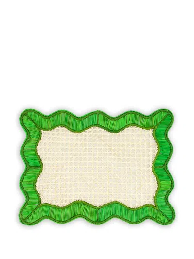 Coro Cora Wavy Rectangular Placemat In Neutral