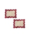 Coro Cora Wavy Rectangular Placemat In Pink