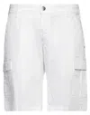 Coroglio By Entre Amis Man Shorts & Bermuda Shorts White Size 34 Linen, Cotton, Elastane