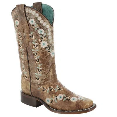 Pre-owned Corral Boots Corral A4398 Women's Boot In Cognac/floral