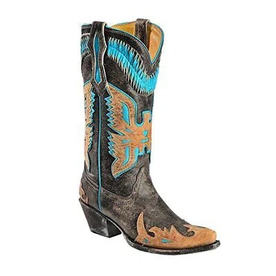 Pre-owned Corral Boots Corral Women's Eagle Overlay Western Boots R2289 In Black