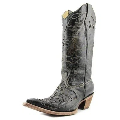 Pre-owned Corral Boots Corral Women's Lizard Inlay Western Cowgirl Boot Pointed Toe - C2108 In Green
