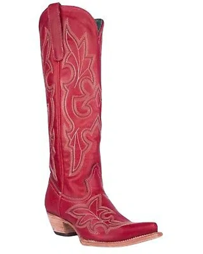 Pre-owned Corral Boots Corral Women's Tall Western Boot - Snip Toe - A4465 10 M In Red