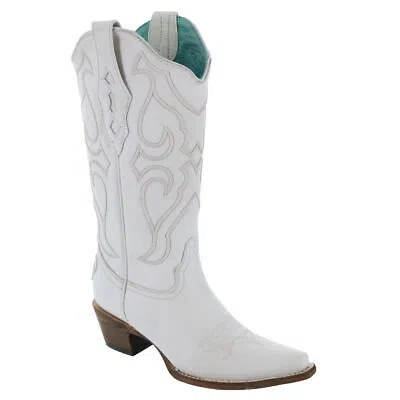 Pre-owned Corral Boots Corral Z5046 Boot Women's Boot In White/white