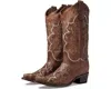 Corral Boots L6035 Women's Shedron Leather Block Heel Western Zogg1361 In Brown