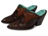 Corral Boots Lady Inlay Embroidery Studs Mule In Multi