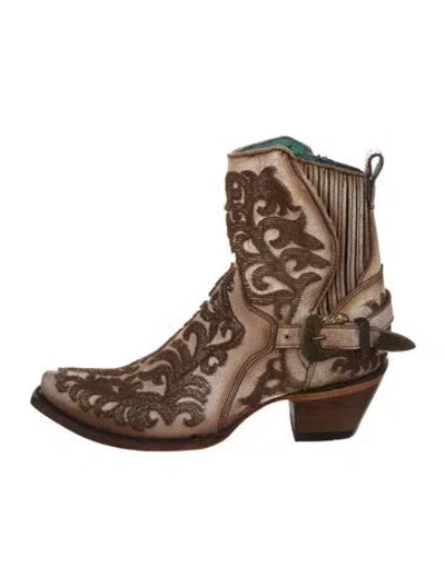 Pre-owned Corral Boots Leather Boots In Brown