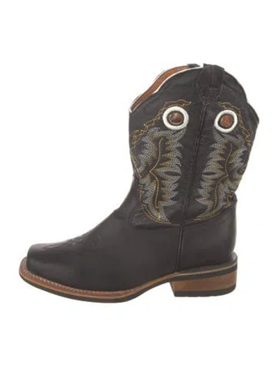 Pre-owned Corral Boots Leather Patterned Western Boots In Multicolor