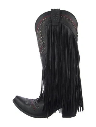 Pre-owned Corral Boots Leather Western Boots In Black