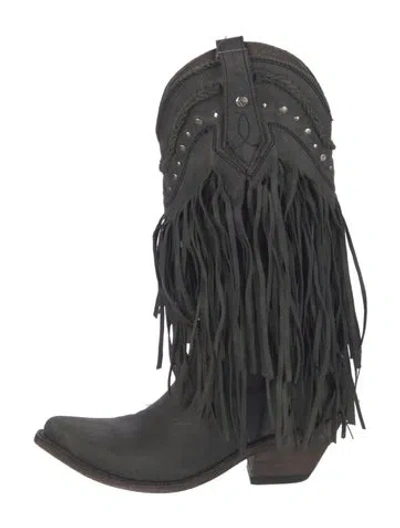 Pre-owned Corral Boots Leather Western Boots In Black
