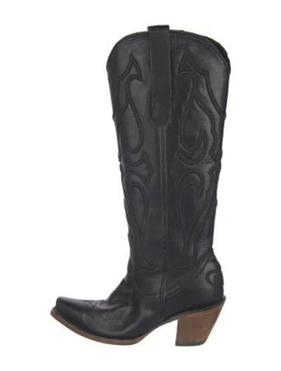Pre-owned Corral Boots Leather Western Boots In Blue