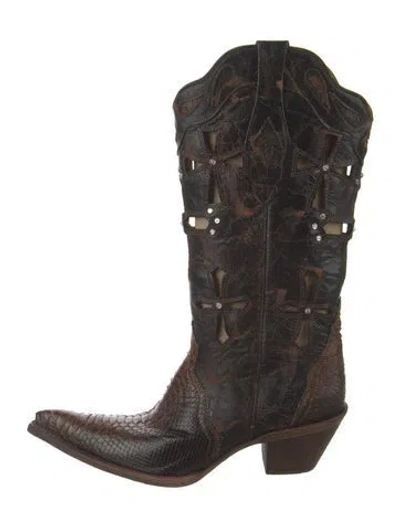 Pre-owned Corral Boots Leather Western Boots In Brown