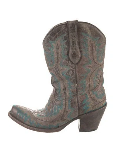 Pre-owned Corral Boots Leather Western Boots In Multi