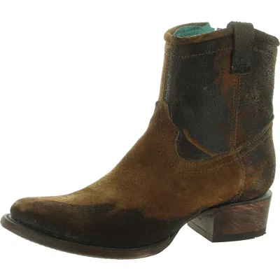 Corral C1064 Womens Zipper Lambskin Leather Booties In Multi