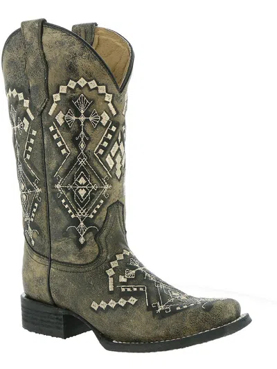 Corral Circle G Womens Embroidered Cowgirl Cowboy, Western Boots In Beige
