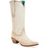 Corral Embroidered Crackled Mid Calf Western Boot In Neutral