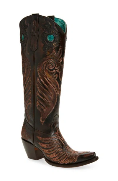 Corral Embroidered Overlay Western Boot In Multi