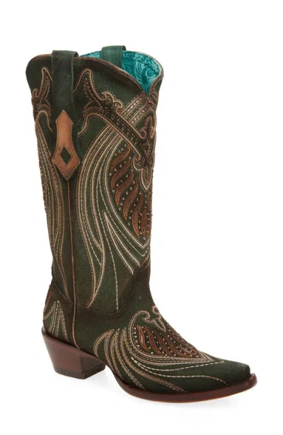 Corral Embroidered Overlay Western Boot In Multi