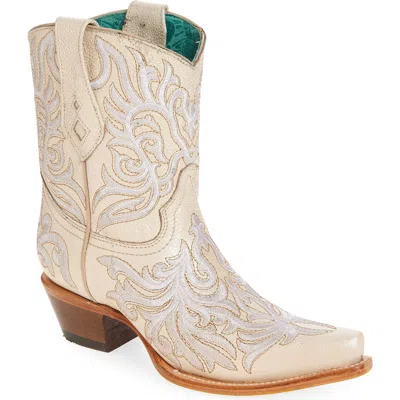 Corral Embroidered Western Boot In Neutral