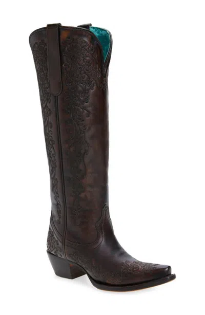 Corral Floral Embroidered Western Boot In Multi