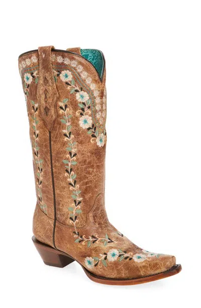 Corral Floral Embroidered Western Boot In Multi