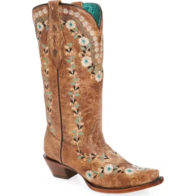 Corral Floral Embroidered Western Boot In Multi