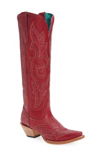 Corral Knee High Western Boot In Red