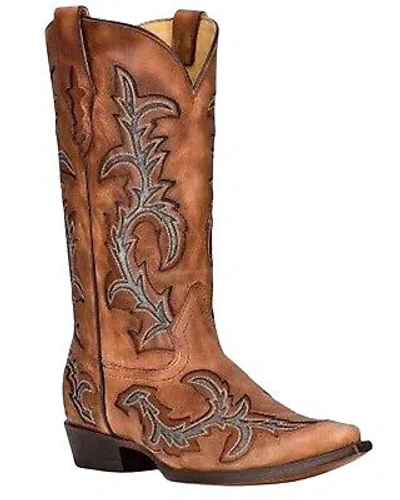 Pre-owned Corral Men's Embroidery And Inlay Western Boot - Snip Toe - C3845 In Yellow