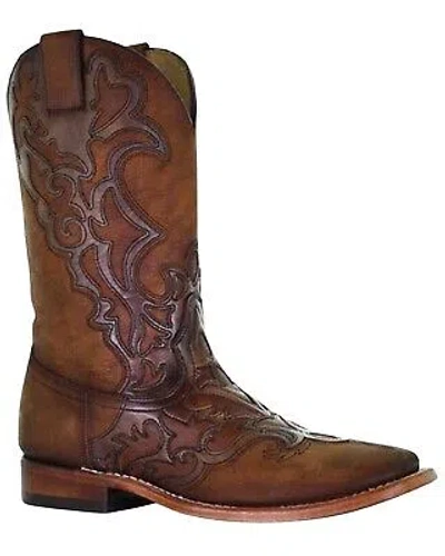 Pre-owned Corral Men's Shedron Western Boot - Broad Square Toe - C3756 In Brown