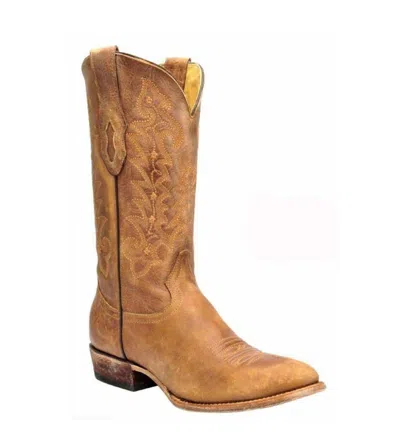 Corral Men's Vintage J Toe Sanded & Toned Western Boot In Honey In Gold
