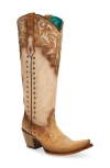 Corral Stud & Overlay Western Boot In Brown